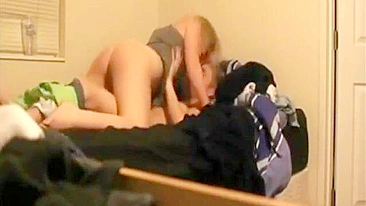 Blonde sister is going to get fucked in a taboo sex scene with orgasms