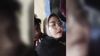 She has her boobs on display of as he fucks her tight little pussy