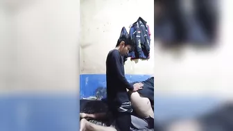 She has her boobs on display of as he fucks her tight little pussy