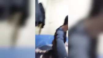 She has her boobs on display of as he fucks her tight little pussy