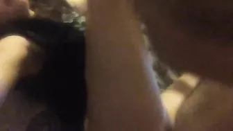 Gorgeous, thin, brunette records daddy's dicking in a selfie style vid