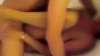Real mommy and son superfuck scene with missionary loving on a bed