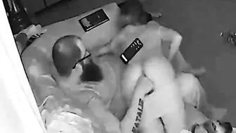 She squeals happily as daddy dominates and fingers her for the TV