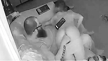 She squeals happily as daddy dominates and fingers her for the TV