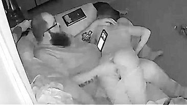 She squeals happily as daddy dominates and fingers her for the TV