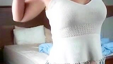 Topless girl in a passionate meeting with her own son, all very taboo