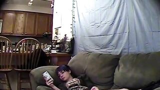 Sister masturbates to porn and it is very taboo, very hot incest