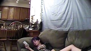 Sister masturbates to porn and it is very taboo, very hot incest
