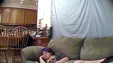 Sister masturbates to porn and it is very taboo, very hot incest