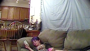 Sister masturbates to porn and it is very taboo, very hot incest