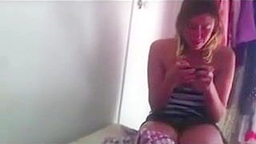 Gently yanking her legs apart, this dude is going to LOVE sister's hole