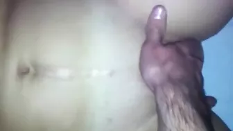 Putting his hips forward, he fucks mommy's welcoming fuckhole today