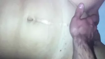 Putting his hips forward, he fucks mommy's welcoming fuckhole today