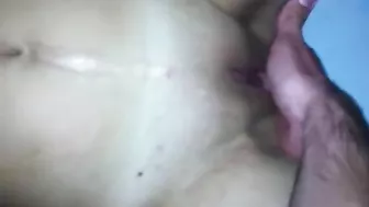 Putting his hips forward, he fucks mommy's welcoming fuckhole today