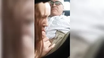 Her eyes open when she groans and she sucks on dad's hard cock today