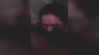 Riding one man in reverse cowgirl stance, she cums on her own son