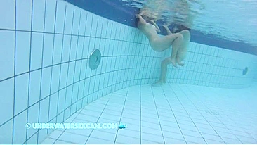 Underwater incest tease from two sisters who show off in the pool