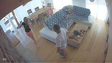 IP cam captures a kinky father who does nasty things to a taboo daughter