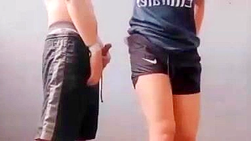 Fast and furious outdoor fuck with a sporty sister getting screwed hard