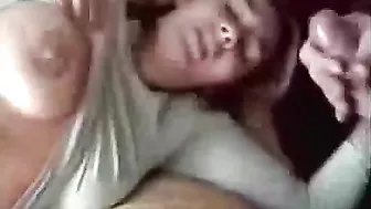 Mother showing her oral skills in a hot porn movie with plenty of teasing