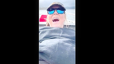 Fishing fucking session with a mommy who goes wild in a taboo movie
