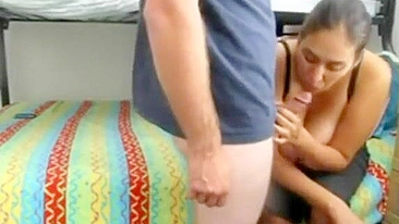 Lactating mommy is going to make her son drink her milk, just like before