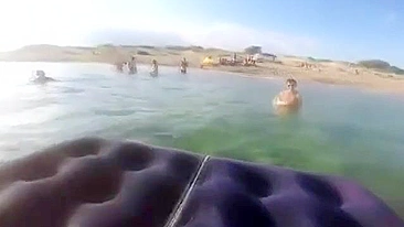 Blowjob from a daughter who is working hard on her stepdad's cock in public