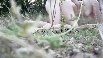 Siblings fucking around in a taboo outdoor incest flick, all vintage