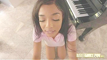 Bubble booty babe is going to gag on daddy's super meaty boner too