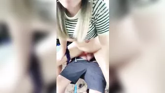 Sibling porn movie with lots of riding and passionate orgasms in public