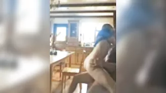 Teen hottie is going to bounce on a hard dick in an incest sex sesh