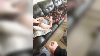 Dude jerks off to his sister as she rests and it is taboo incest