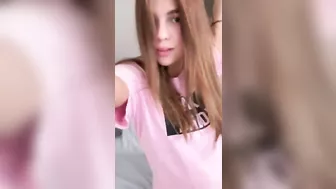 Girl dressed in pink encourages daddy to spank her into submission