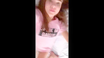 Girl dressed in pink encourages daddy to spank her into submission