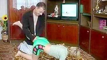 Older dude banging her after a nice workout and that is crazy twisted