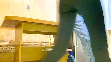 Endless taboo pleasure with a horny girl in red panties and it is hot