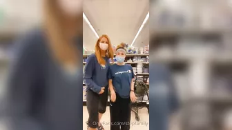 Mom and daughter OnlyFans duo showing horny incest teasing in HD