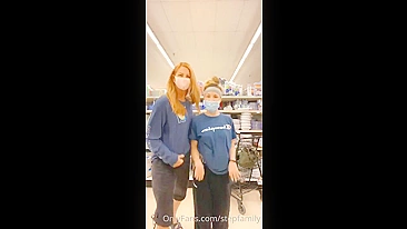 Mom and daughter OnlyFans duo showing horny incest teasing in HD