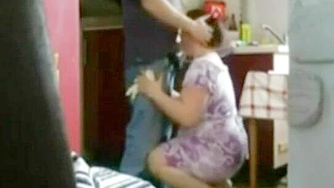 Real mommy and son featured in a hardcore banging session with sloppy oral