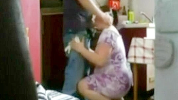 Real mommy and son featured in a hardcore banging session with sloppy oral