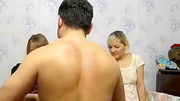 Daughter is going to fuck around with her old folks in a taboo 3some
