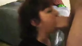 With one hand around her back of the head, he will dominate incest mom