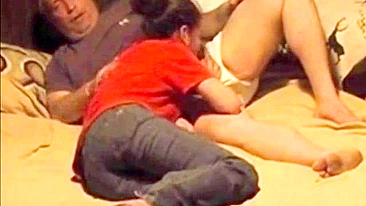 Big white cock gets right into her mouth in a n incest oral fuck sesh