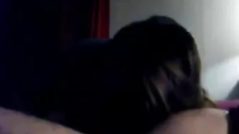 She should be getting a very intense cunnilingus or something like that