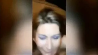 Dude begins fucking her mouth with hip thrusts and it is just the tip