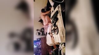 He takes hold of her head and just fucks his own incest sister brutally
