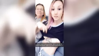 She pulls her chest out and teases alongside her fucked up taboo momma