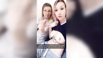 She pulls her chest out and teases alongside her fucked up taboo momma