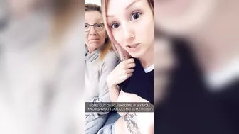 She pulls her chest out and teases alongside her fucked up taboo momma