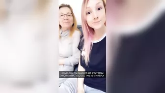 She pulls her chest out and teases alongside her fucked up taboo momma